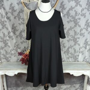 Boohoo Black Cold Shoulder Dress